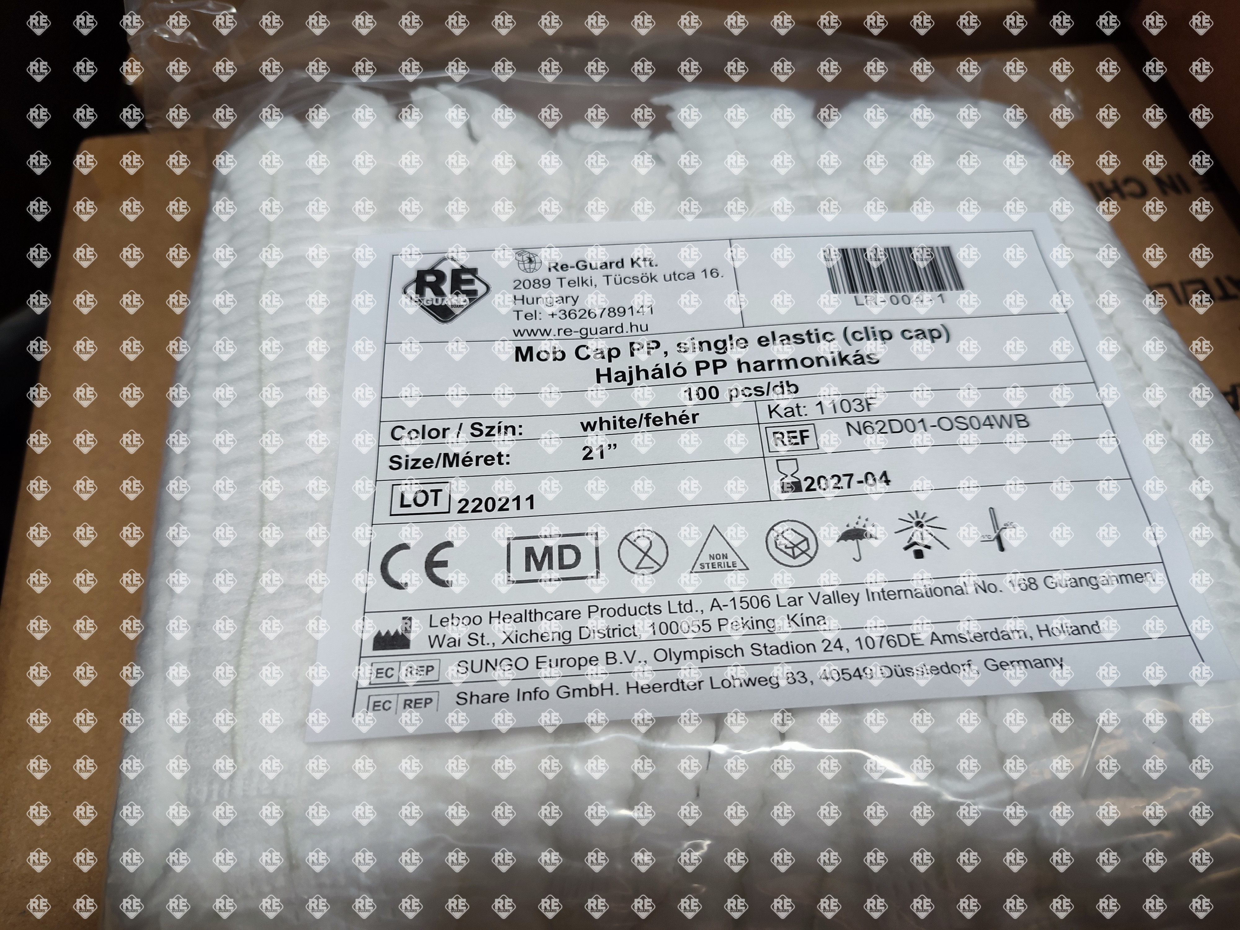 Hajháló Guarder harmonikás dupla gumis fehér