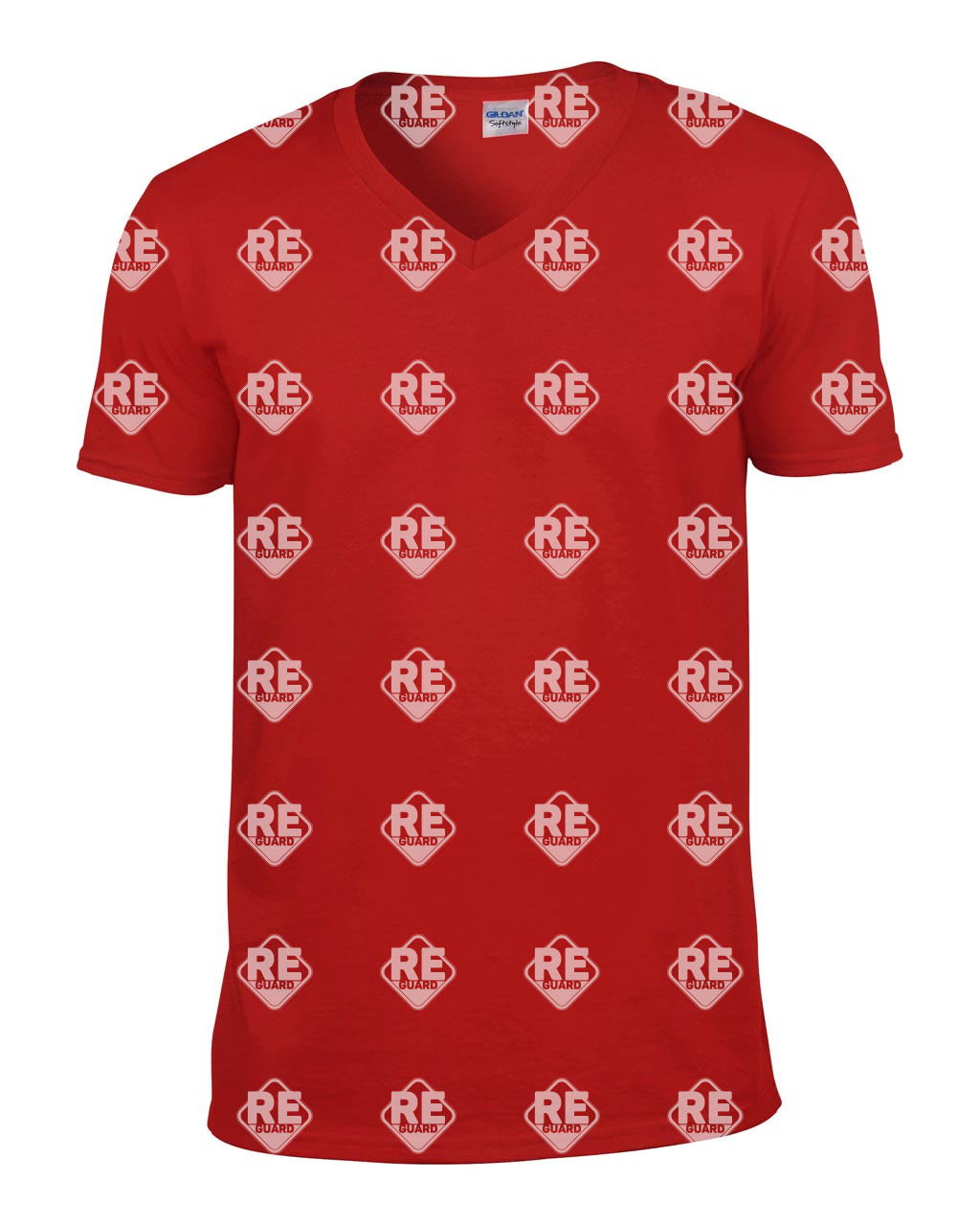 Póló Gildan 64V00 V-nyakú, pamut, fekete, 2XL