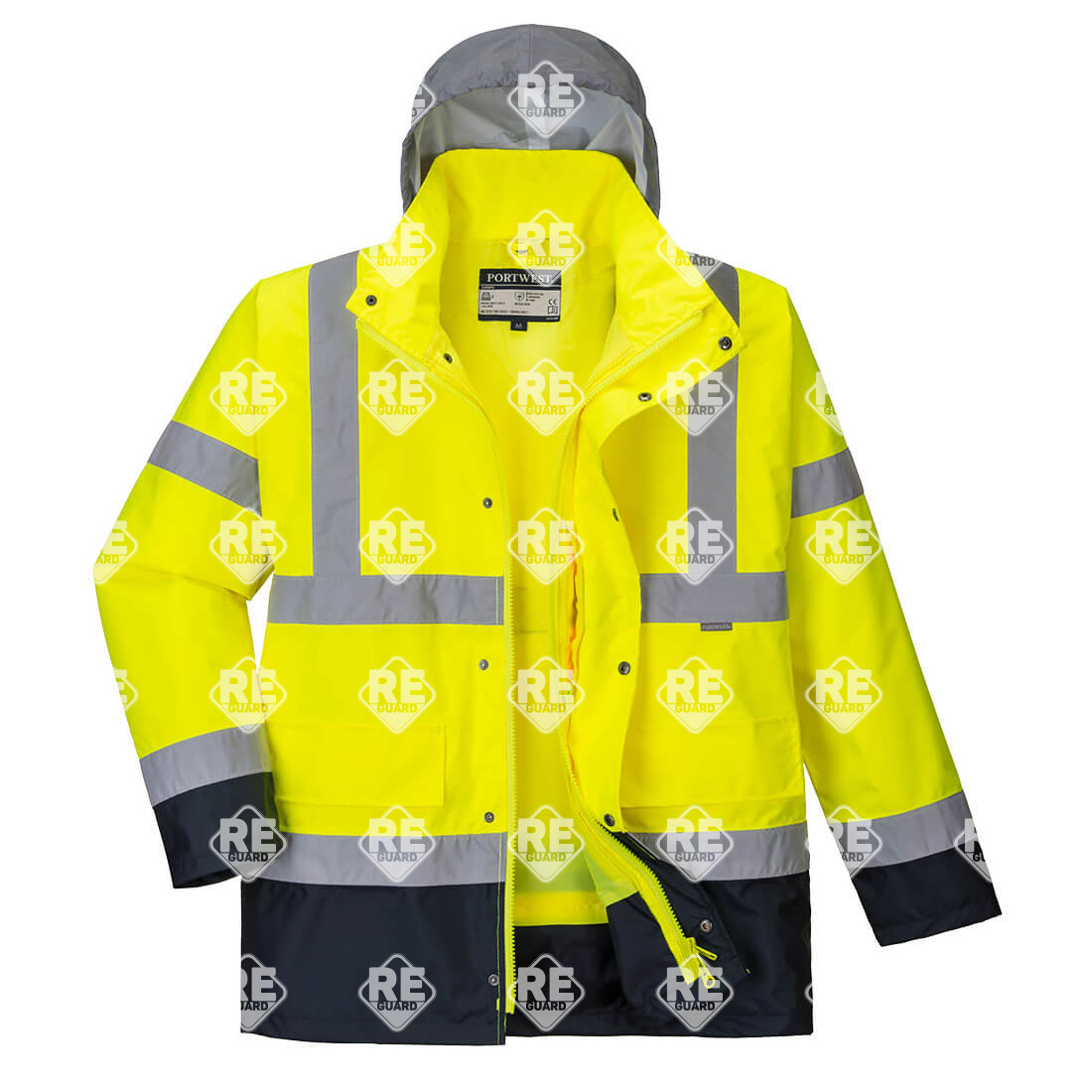 Hi-Vis 4 az 1-ben Contrast Traffic kabát sárga/navy L