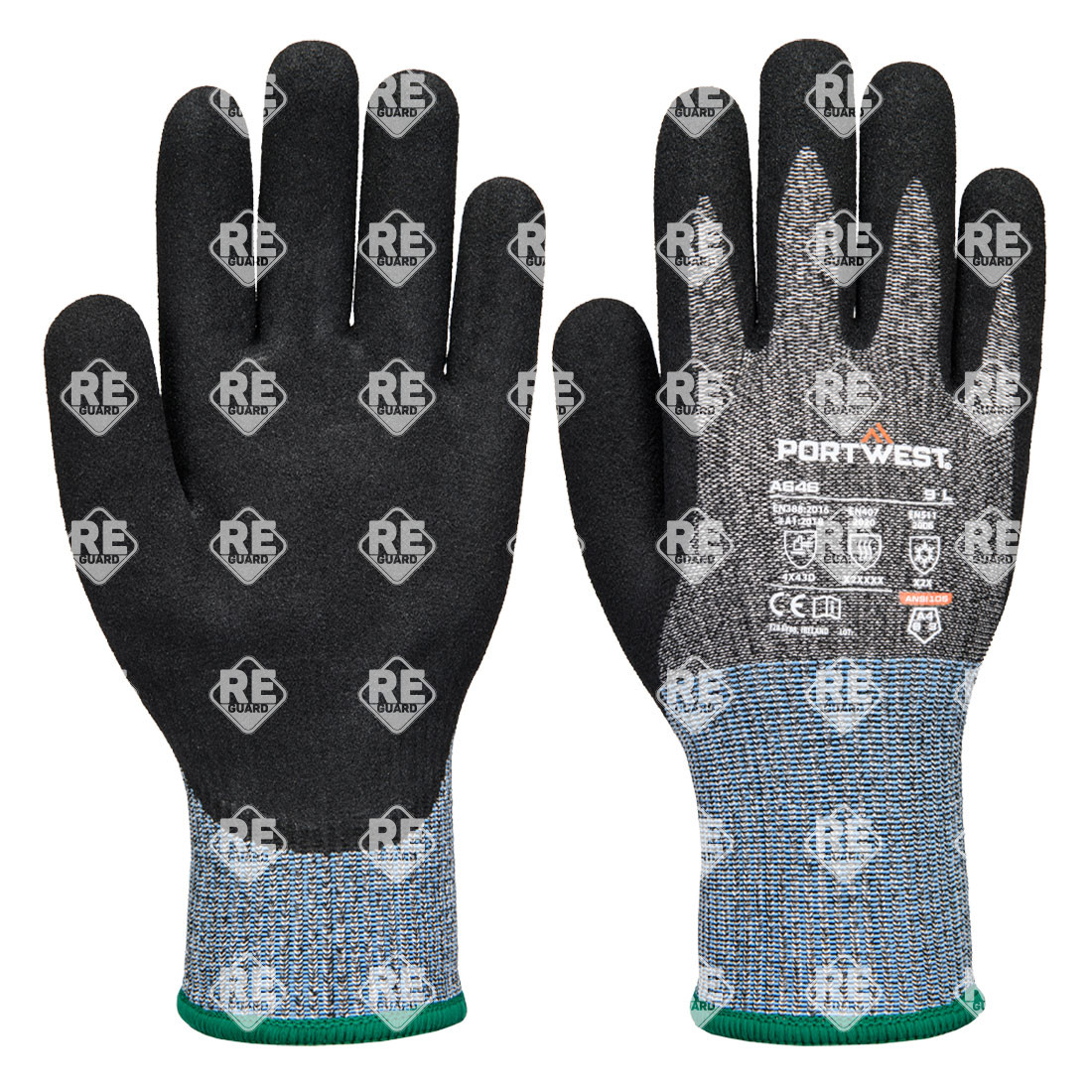 Vis-Tex Winter Cut D13 nitril kesztyű Fekete L