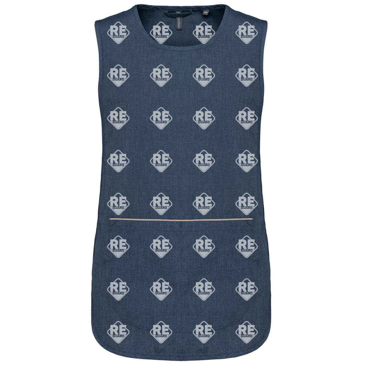 Tunika Kariban női, oldalsó fülekkel blue jean 2XL/3XL