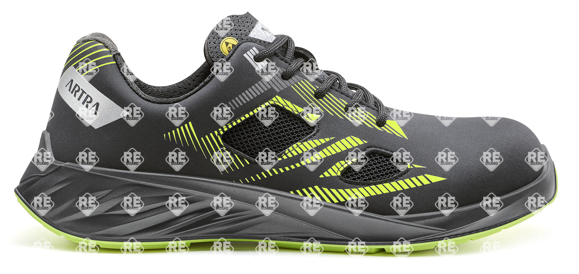 ARTRA ARDARA 332 618080 S1 PL ESD fekete/sárga félcipő 35