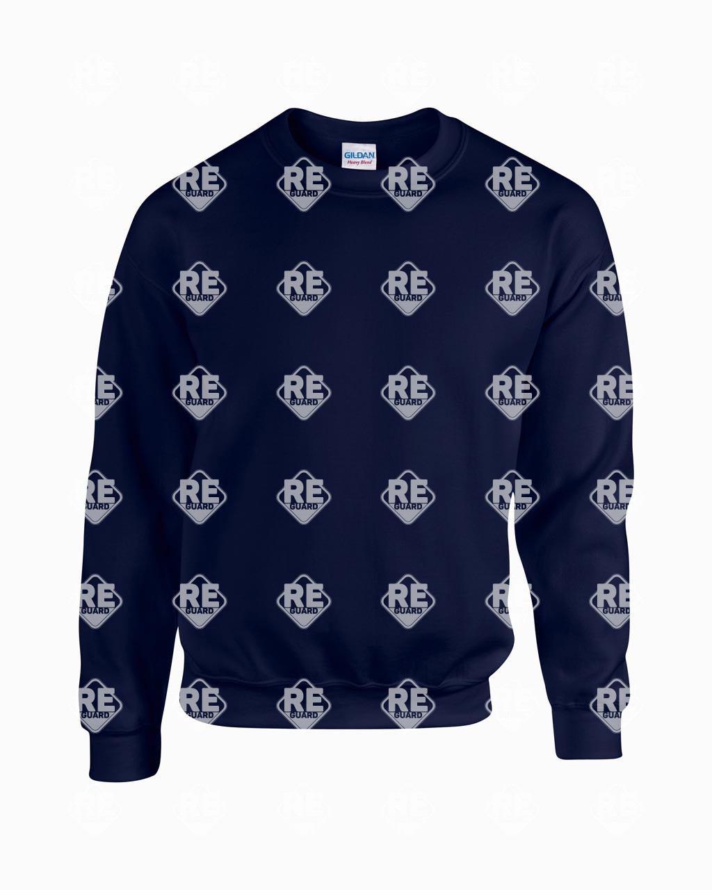 Pulóver Gildan 18000 környakas, kevertszálas, ash 2XL