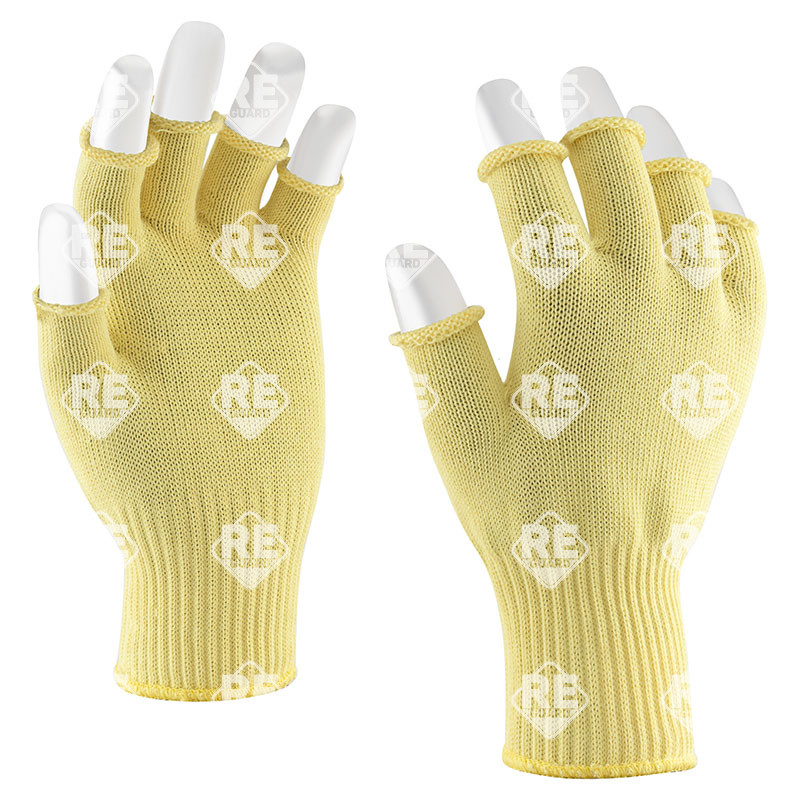 Kevlar kesztyű, ujjvég nélküli Sárga 7