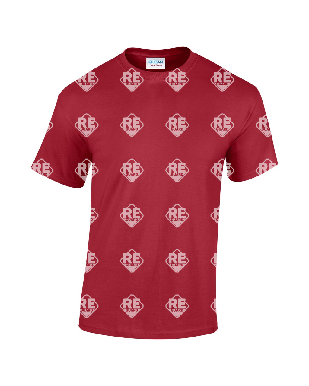 Póló Gildan 5000 környakas, kevertszálas, antik cherry red, 2XL