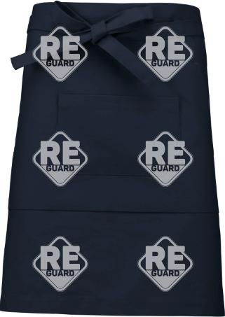 Kötény Kariban 899 derékszalagos, 2 zsebbbel bézs