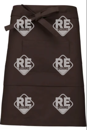 Kötény Kariban 899 derékszalagos, 2 zsebbbel bézs