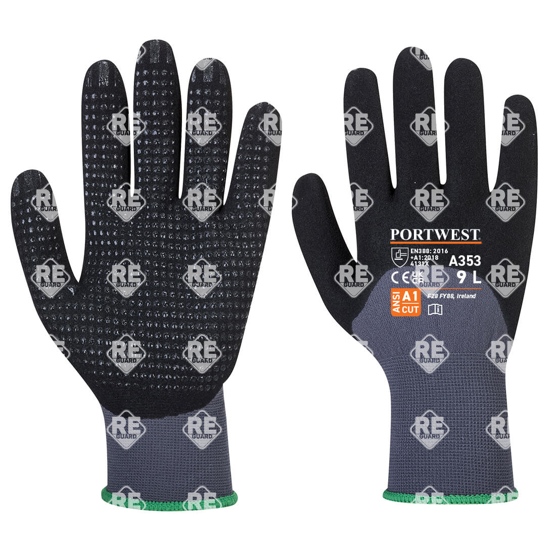 DermiFlex Ultra Plus kesztyű szürke/fekete L