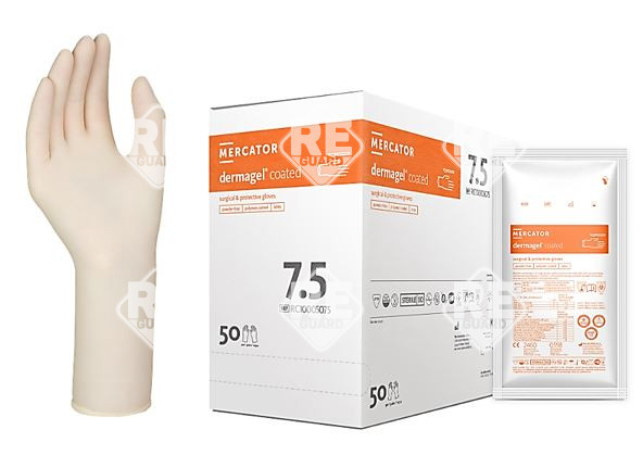 púdermentes steril kesztyű DERMAGEL 7-es