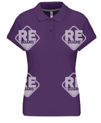 KA242 női pique póló galléros fekete 2XL