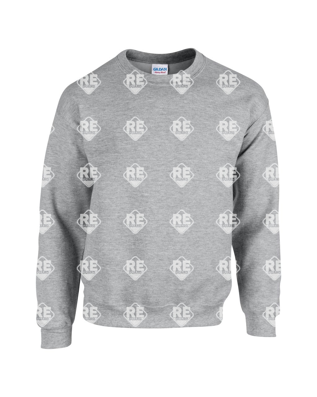 Pulóver Gildan 18000 környakas, kevertszálas, ash 2XL