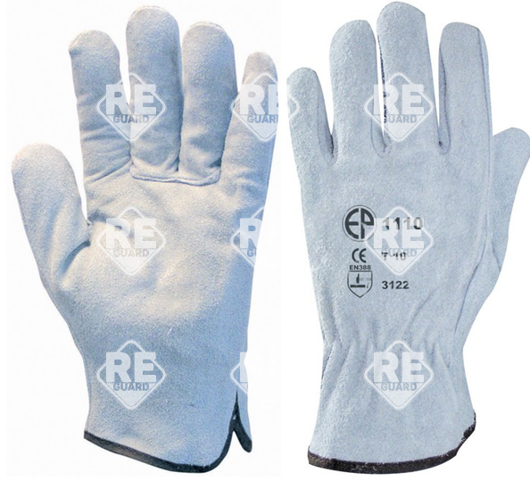 Bőrkesztyű, szürke marhahasíték tenyér és kézhát 9