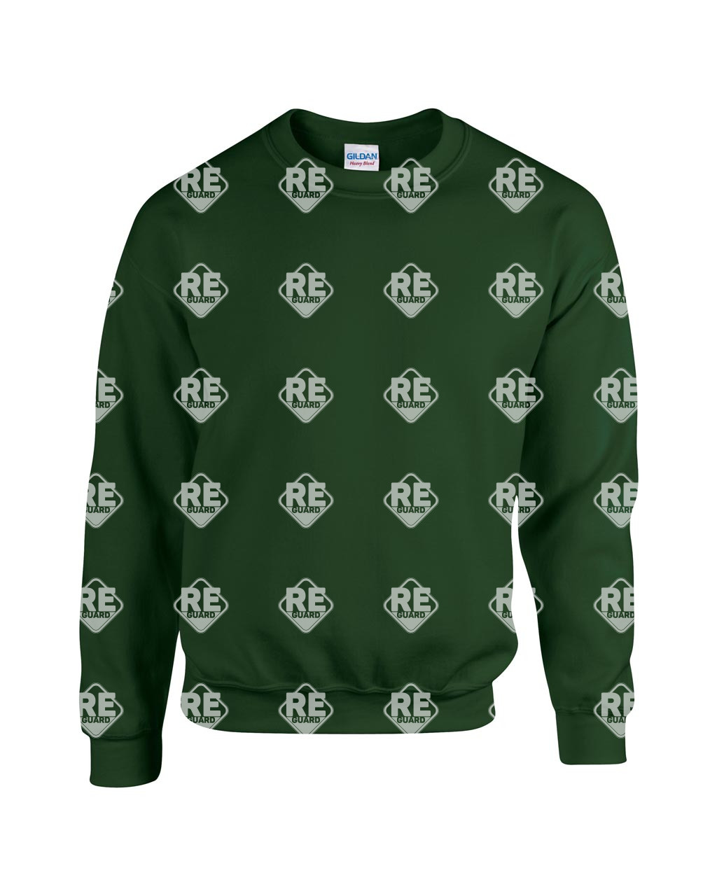 Pulóver Gildan 18000 környakas, kevertszálas, ash 2XL