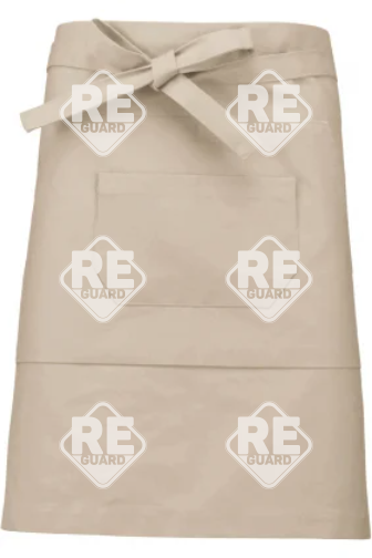 Kötény Kariban 899 derékszalagos, 2 zsebbbel bézs