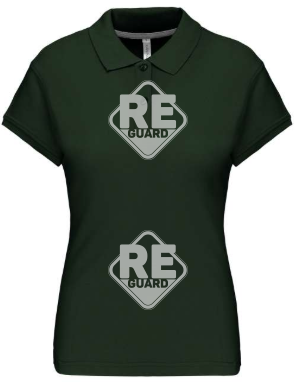 KA242 női pique póló galléros fekete 2XL