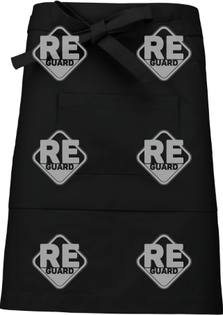 Kötény Kariban 899 derékszalagos, 2 zsebbbel bézs