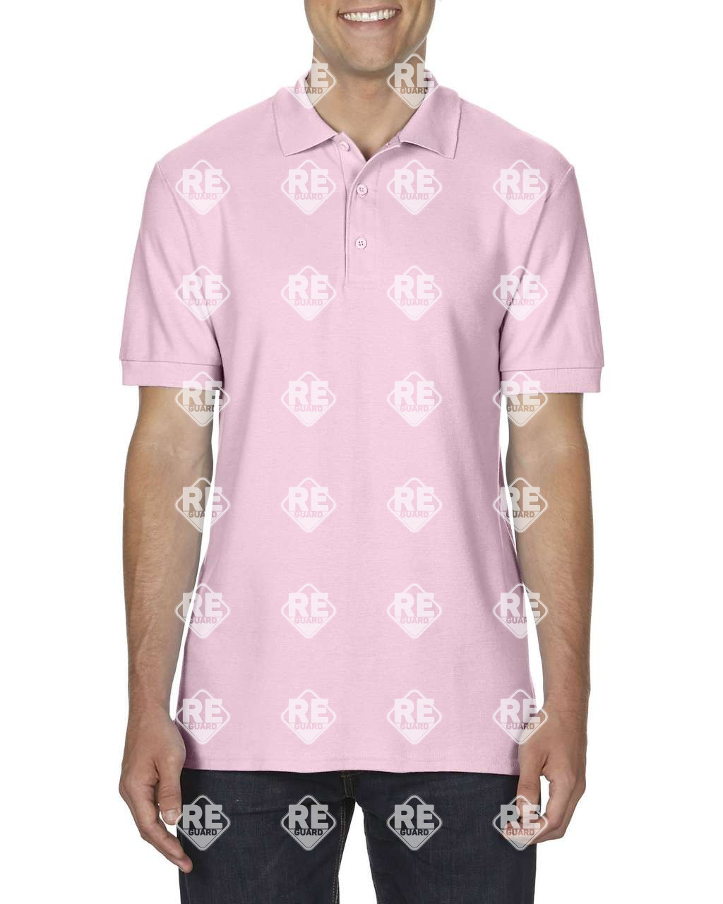 Póló Gildan 85800 galléros, piqué, pamut, fekete 2XL