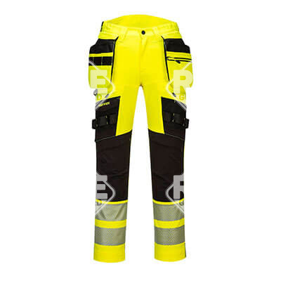 DX4 Hi-Vis nadrág lezippzározható lengőzsebbel Narancs/Fekete 28