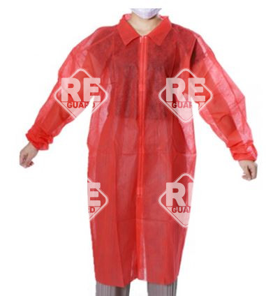 Látogatóköpeny Guarder tépőzáras 25g piros XXL