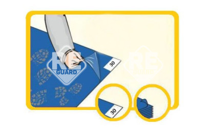 szennyfogó szőnyeg (antibakteriális), kék 45x115, 30 lapos, 10 csom./karton