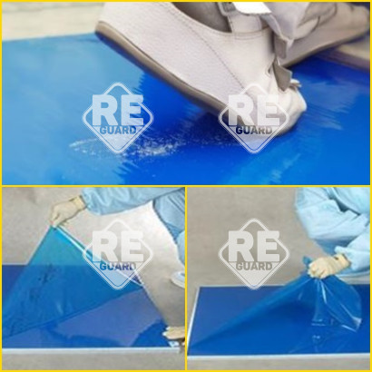 szennyfogó szőnyeg (antibakteriális), kék 45x115, 30 lapos, 10 csom./karton