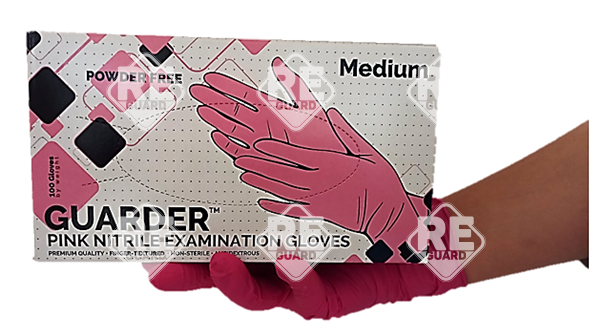 GUARDER Nitril Pink 3,4g púdermentes kesztyű XS
