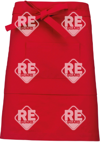 Kötény Kariban 899 derékszalagos, 2 zsebbbel bézs