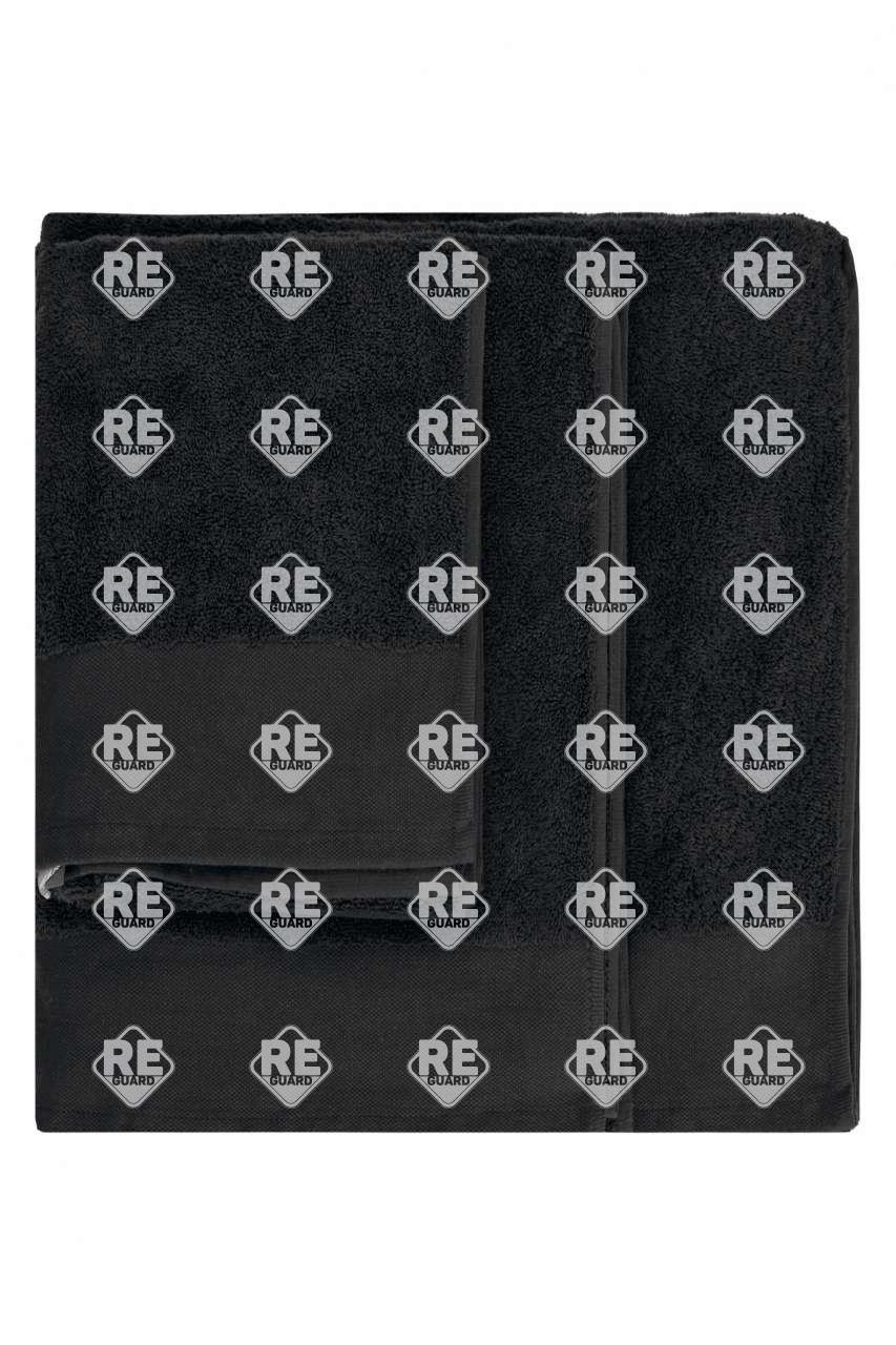 Törölköző Kariban organikus pamut fekete 140x70