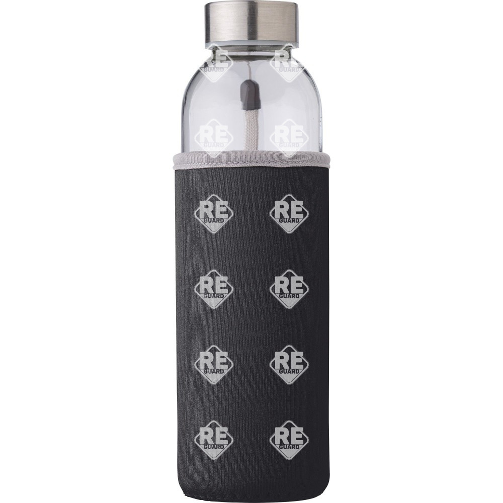 Üvegpalack neoprén tokban fekete 500 ml