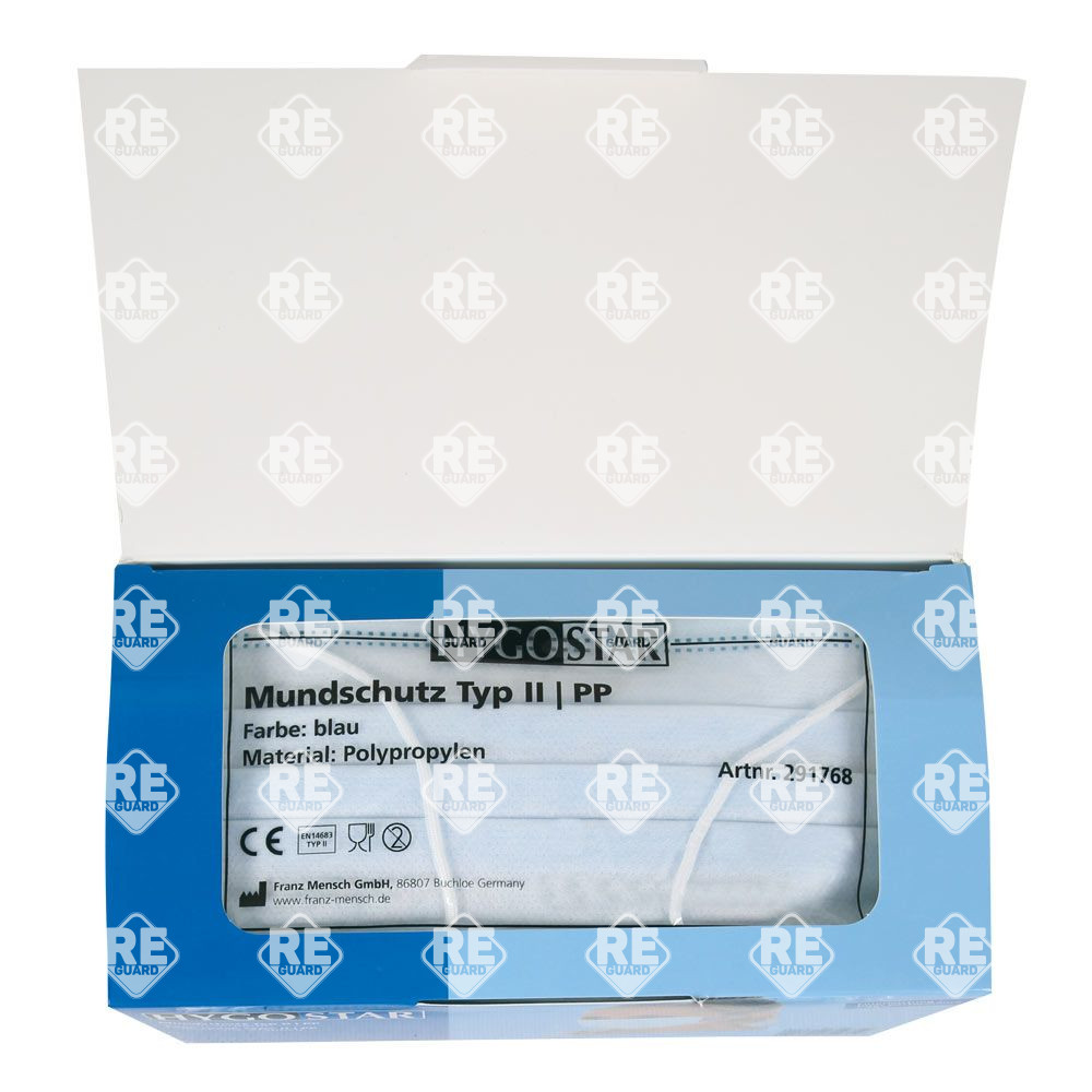 Szájmaszk Hygostar II típusú 3-rétegű PP egyenként csomagolva