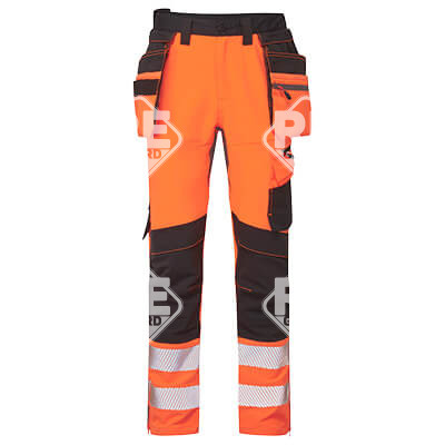 DX4 Hi-Vis nadrág lezippzározható lengőzsebbel Narancs/Fekete 30