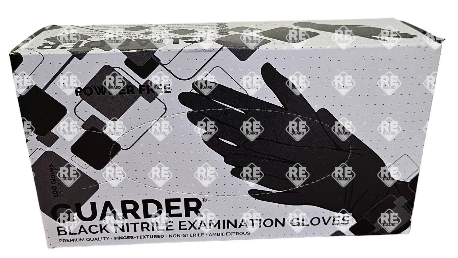 GUARDER Nitril Fekete 3,6g púdermentes kesztyű S