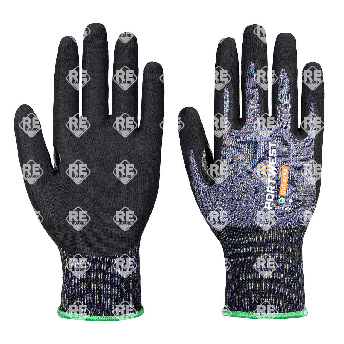 SG Cut B18 Eco nitril kesztyű ( 12 pár) Kék/Fekete L