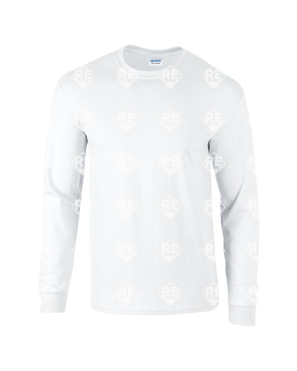 Póló Gildan 2400 környakas, hosszú ujjú, pamut, fekete 2XL