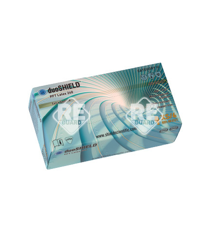duoSHIELD PFT Latex 240 vizsgálókesztyű pm 100db/doboz XS