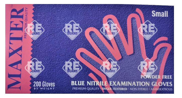 MAXTER Nitril Kék 3,6g  200db-os púdermentes kesztyű XS