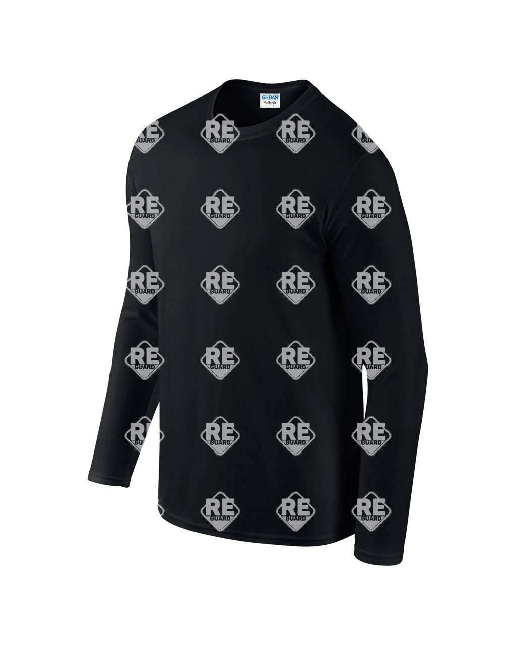 Póló Gildan 64400 környkas, hosszú ujjú, pamut, fekete, 2XL