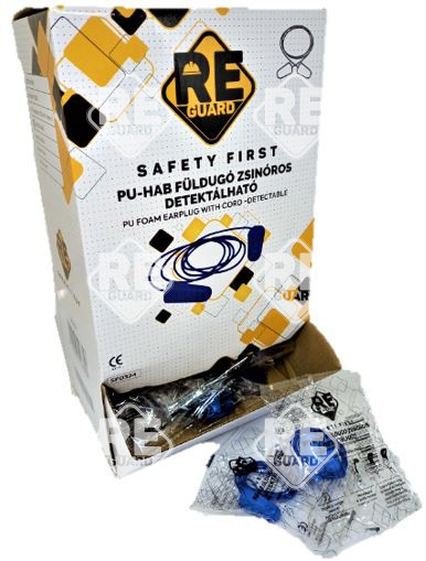 Guarder PU-hab füldugó zsinóros detektálható kék