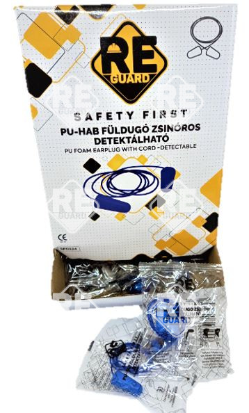 Guarder PU-hab füldugó zsinóros detektálható kék