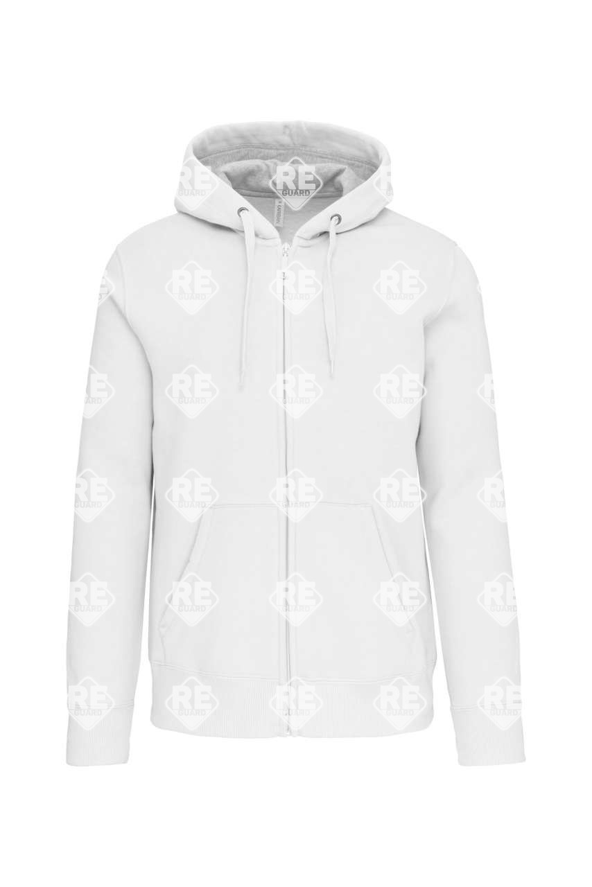 Kapucnis pulóver Kariban 444 zippes felnőtt fekete 2XL