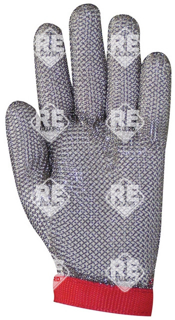 Lánckesztyű fémgyűrűs ötujjas védőkesztyű (A) zöld_XS