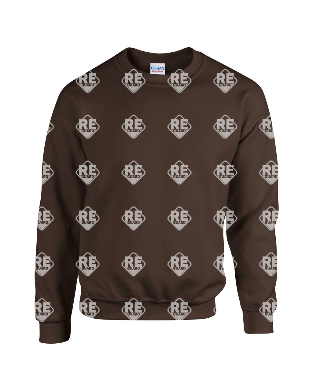 Pulóver Gildan 18000 környakas, kevertszálas, ash 2XL