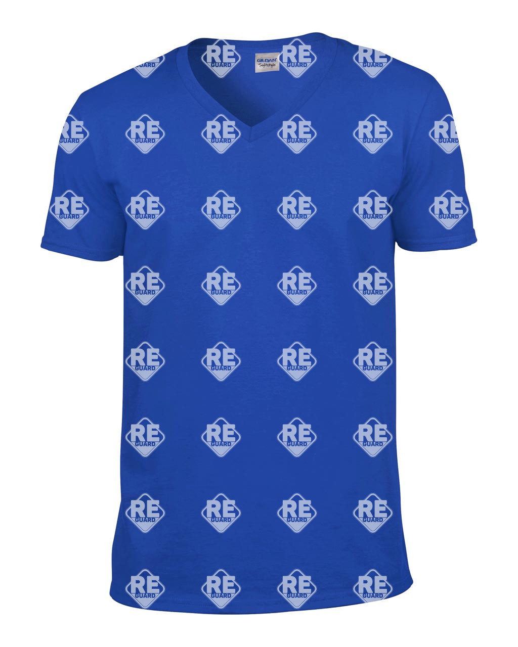 Póló Gildan 64V00 V-nyakú, pamut, fekete, 2XL