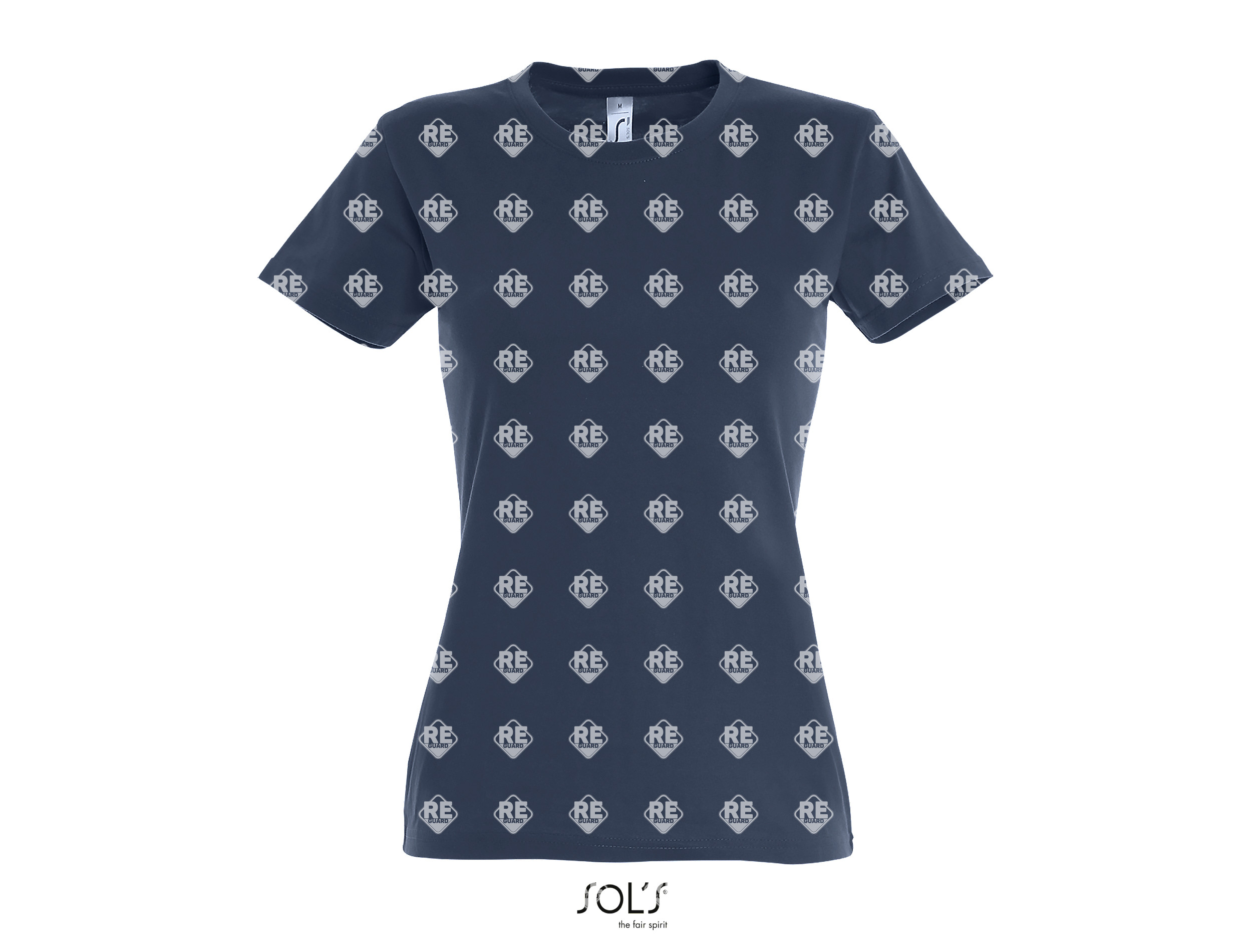 Póló SOL's Imperial, női, környakas, pamut, caribbean blue 2XL