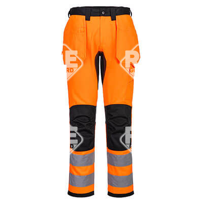 WX2 Hi-Vis nadrág lezippzározható lengőzsebbel Narancs/Fekete 28