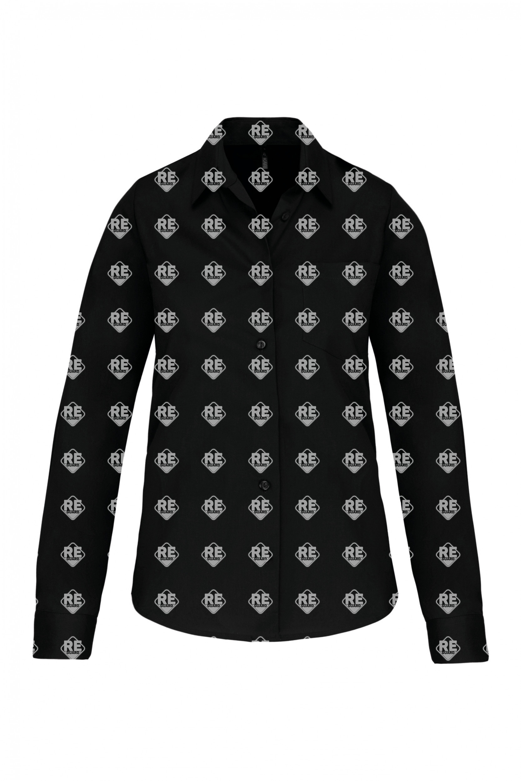 Ing Kariban 542 női, hosszú ujjú, pamut, fekete 2XL