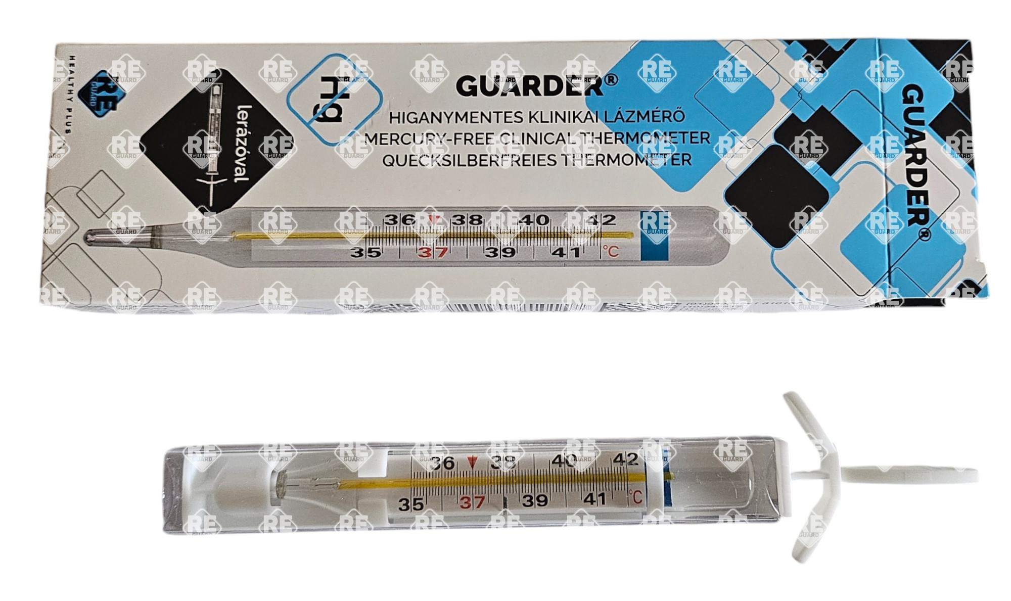 Lázmérő higanymentes, lerázóval RG