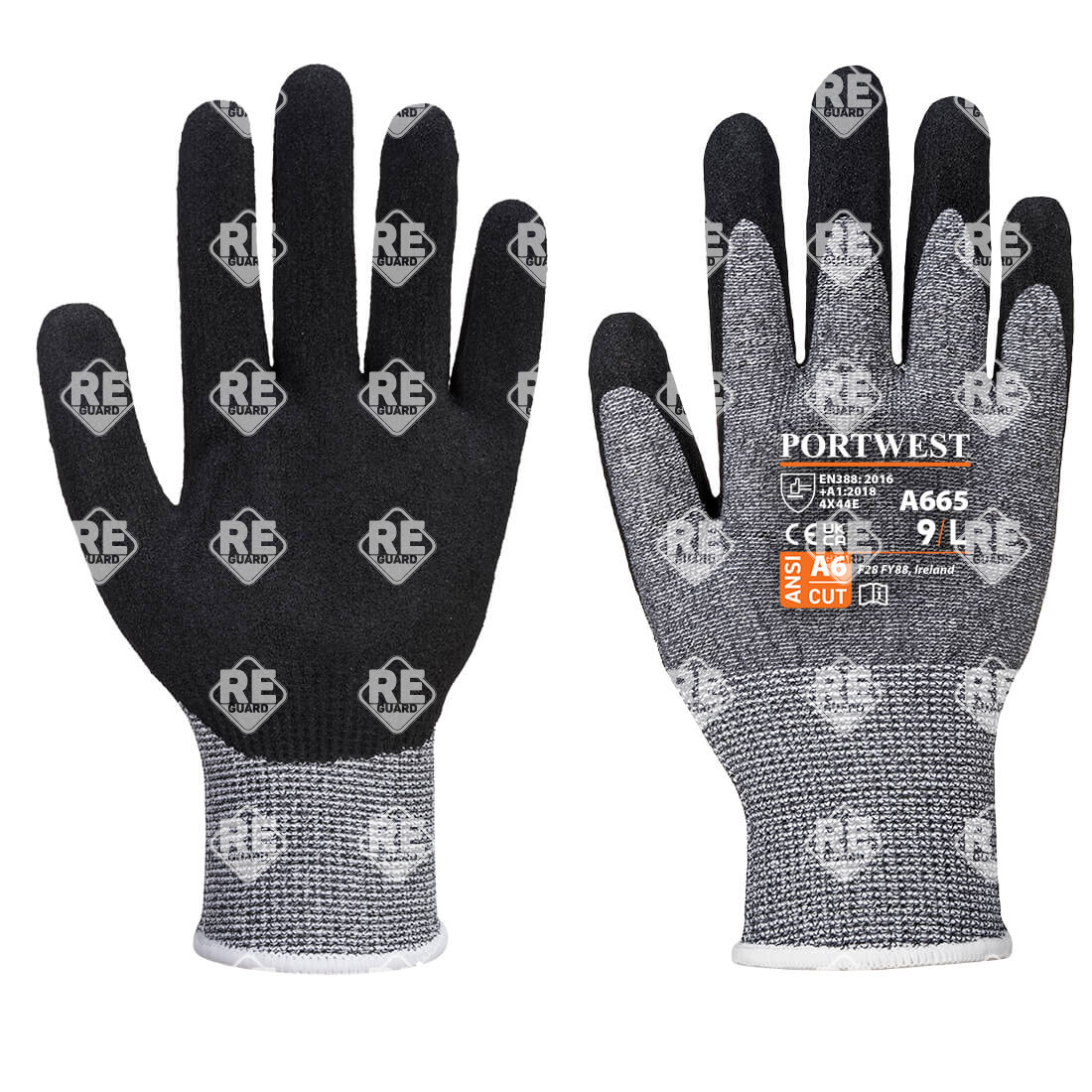 Továbbfejlesztett vágásbiztos kesztyű szürke L