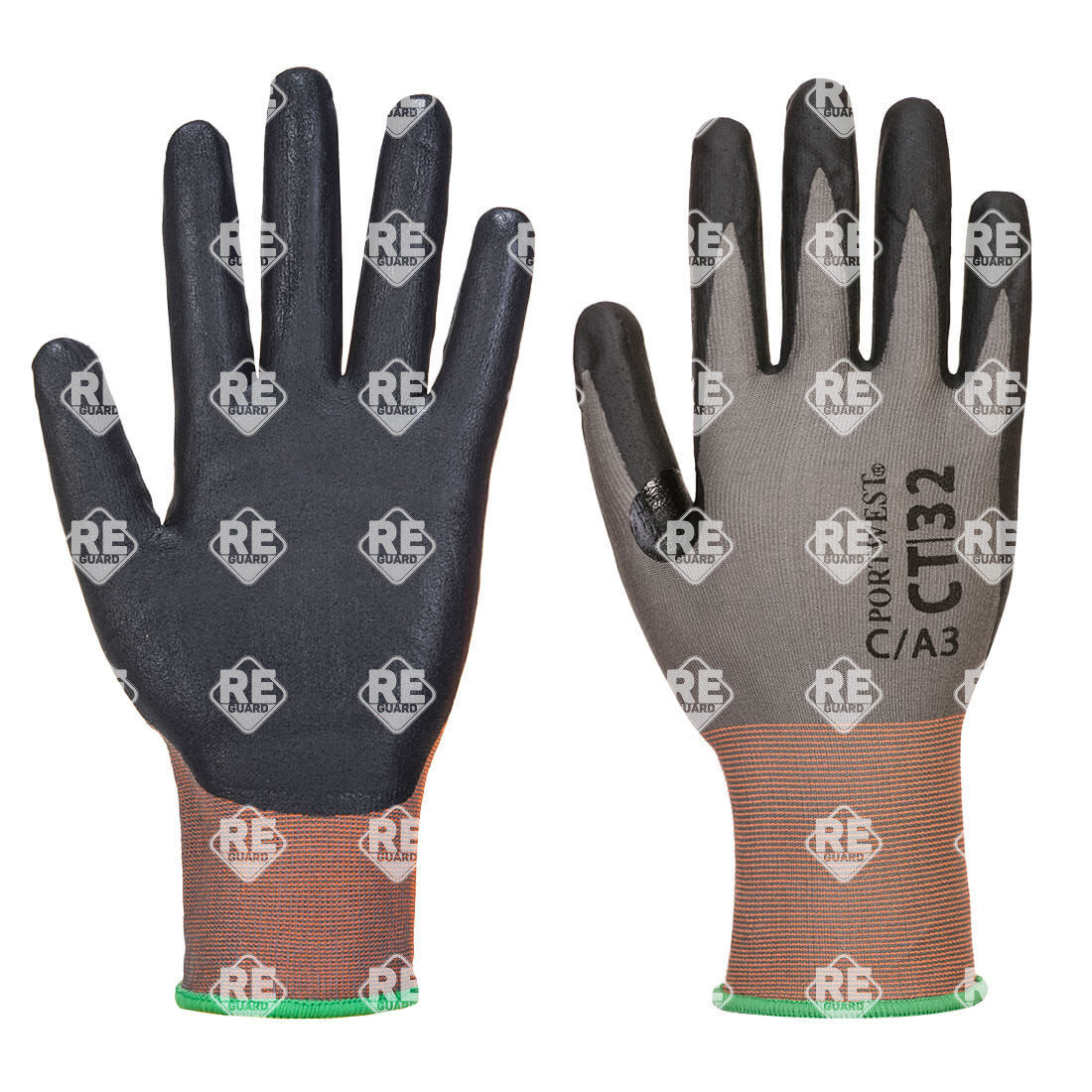 CS CUT F13 nitril kesztyű szürke/fekete L