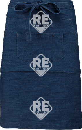 Kötény Kariban 899 derékszalagos, 2 zsebbbel bézs